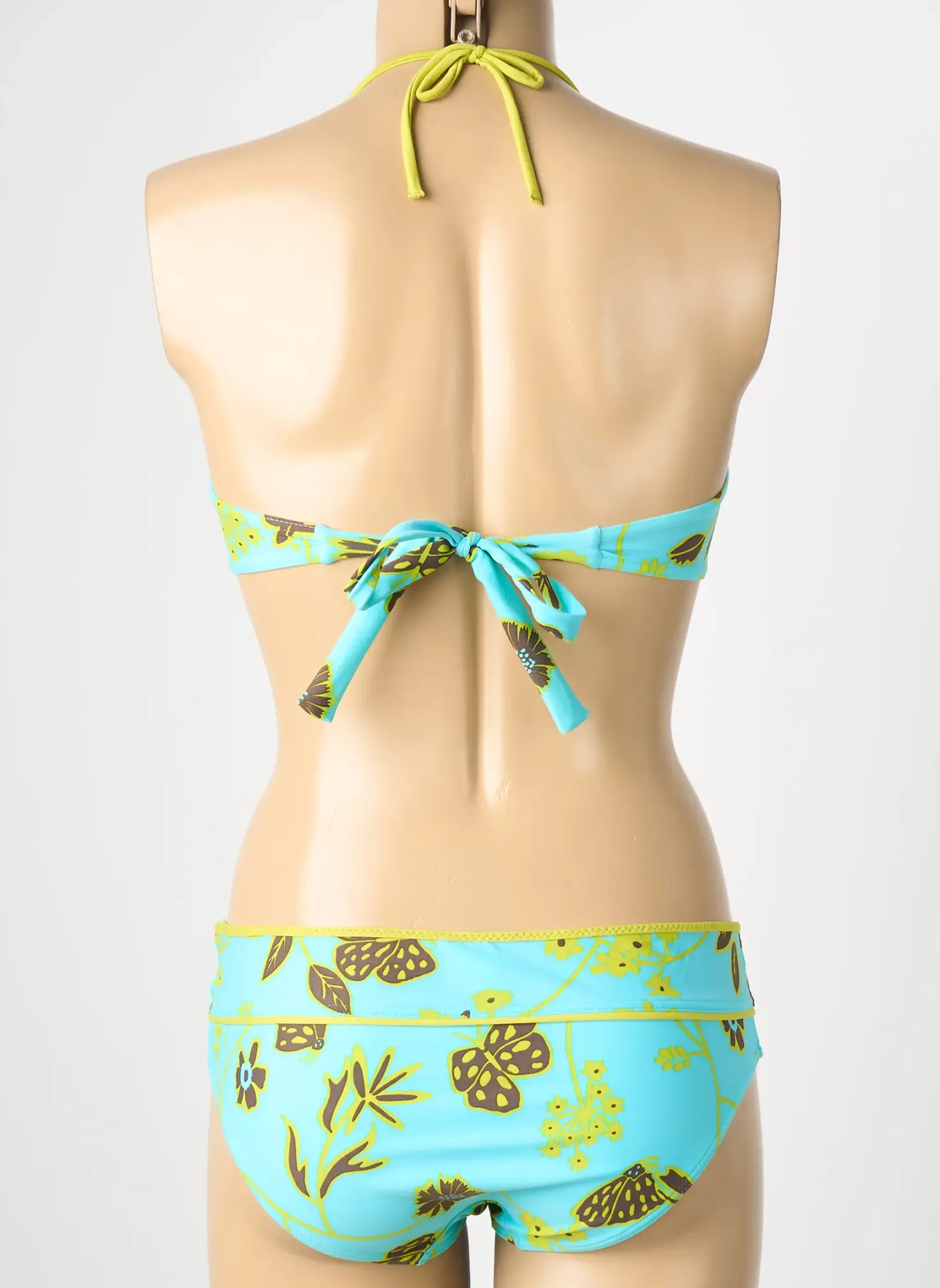 Maillot De Bain 2 Pièces Reglisse Bleu Haut Soutien-gorge Moulé