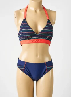 Maillot De Bain 2 Pièces Rose Pomme Bleu Haut Soutien-gorge Balconnet