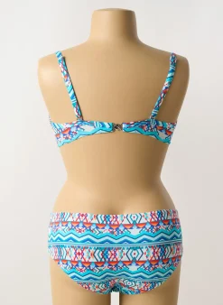 Maillot De Bain 2 Pièces Sunflair Bleu Haut Soutien-gorge Emboitant