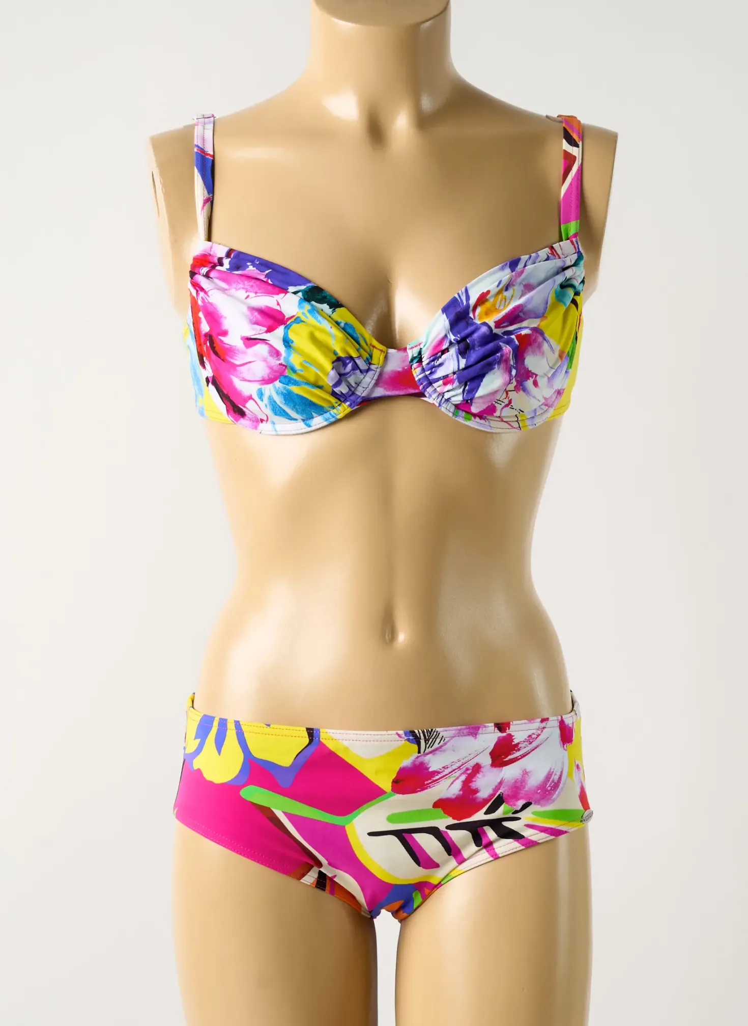 Maillot De Bain 2 Pièces Sunflair Bleu Haut Soutien-gorge Balconnet