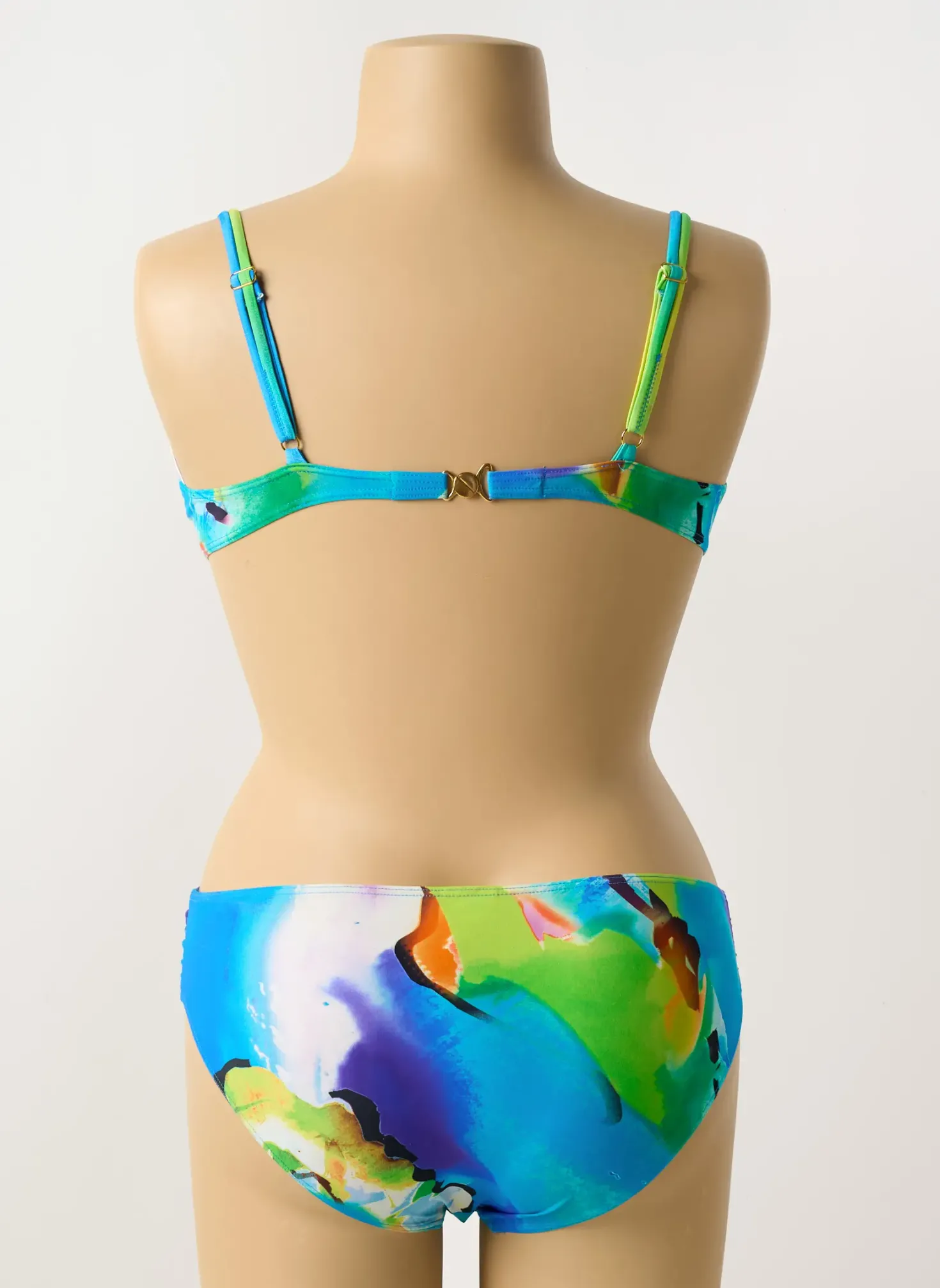 Maillot De Bain 2 Pièces Sunflair Bleu Haut Soutien-gorge Balconnet