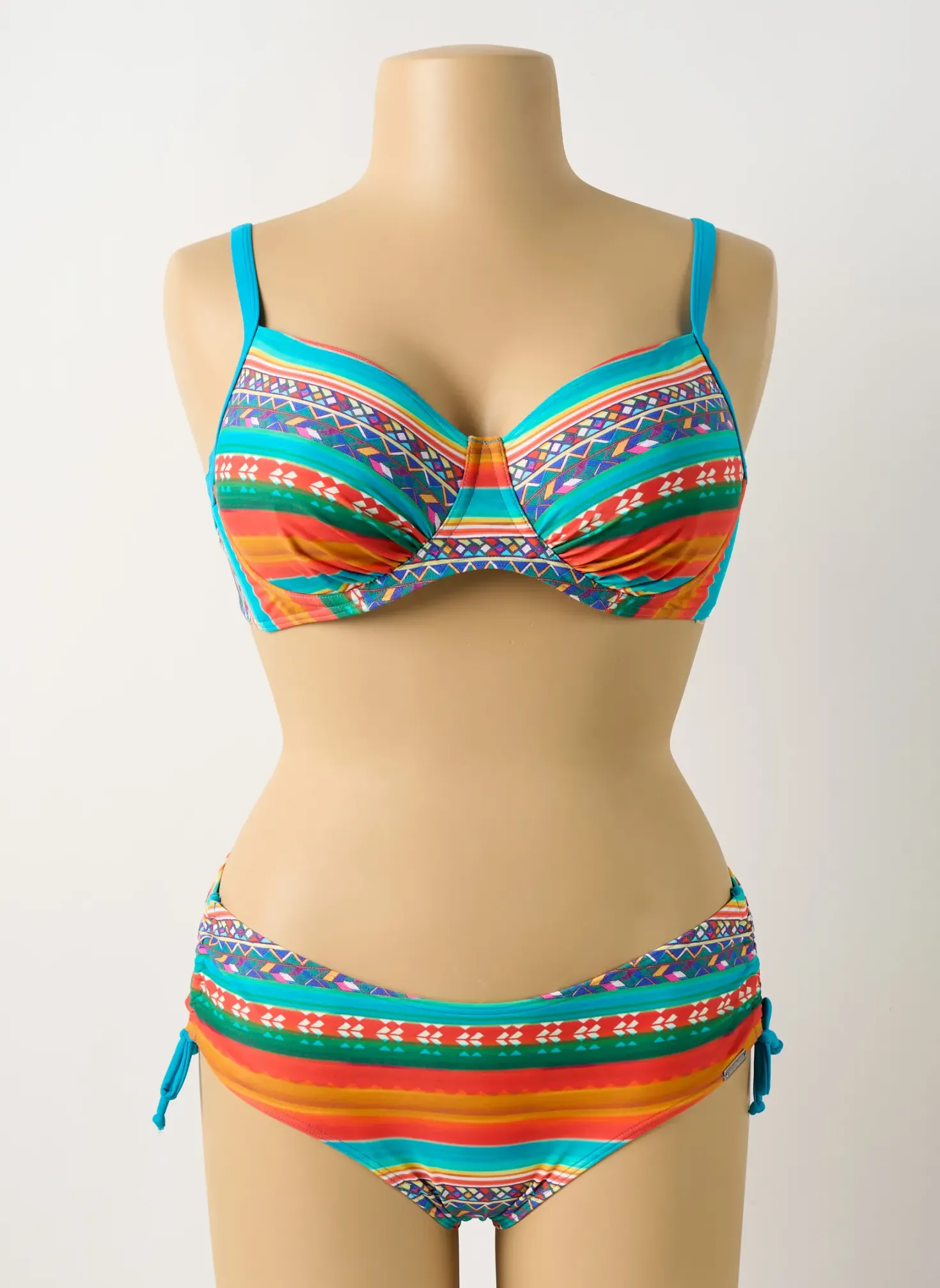 Maillot De Bain 2 Pièces Sunmarin Orange Haut Soutien-gorge Emboitant