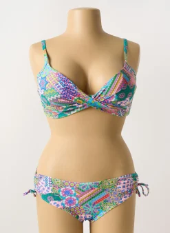 Maillot De Bain 2 Pièces Sunmarin Bleu Haut Soutien-gorge Emboitant