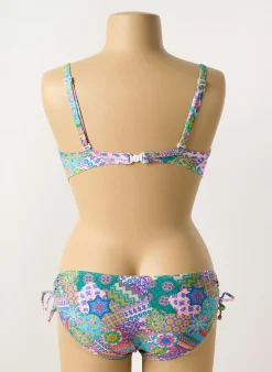 Maillot De Bain 2 Pièces Sunmarin Bleu Haut Soutien-gorge Emboitant