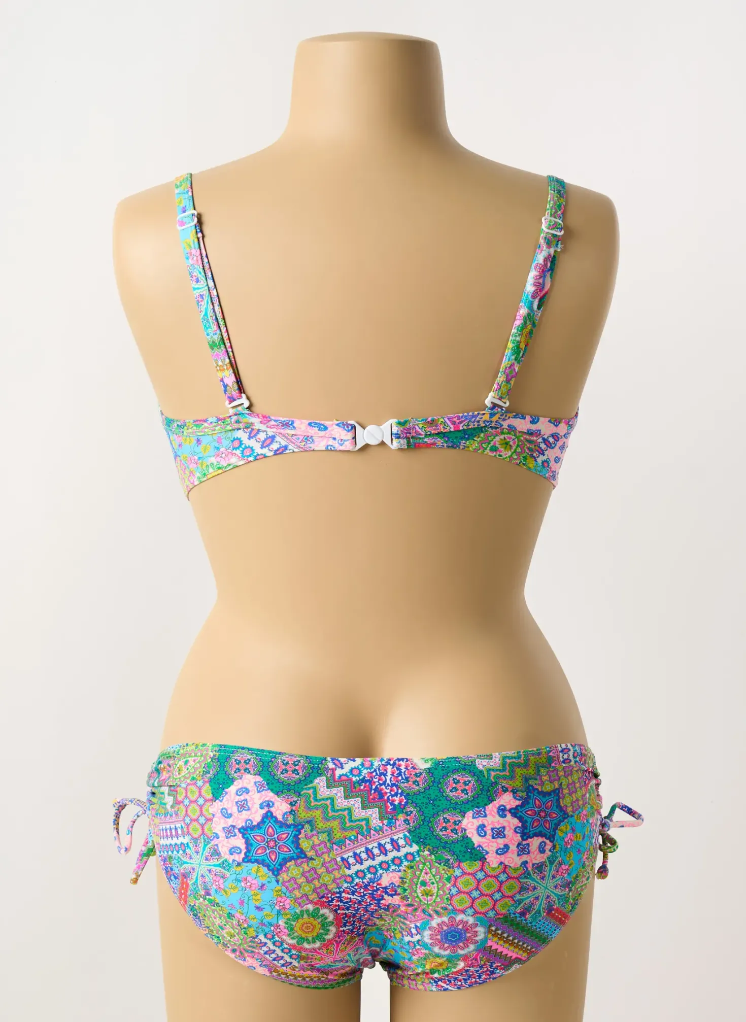 Maillot De Bain 2 Pièces Sunmarin Bleu Haut Soutien-gorge Emboitant
