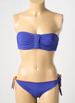 Maillot De Bain 2 Pièces Tugu Bleu Haut Bandeau