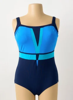 Maillot De Bain 1 Pièce Sunflair Bleu Haut Soutien-gorge Moulé