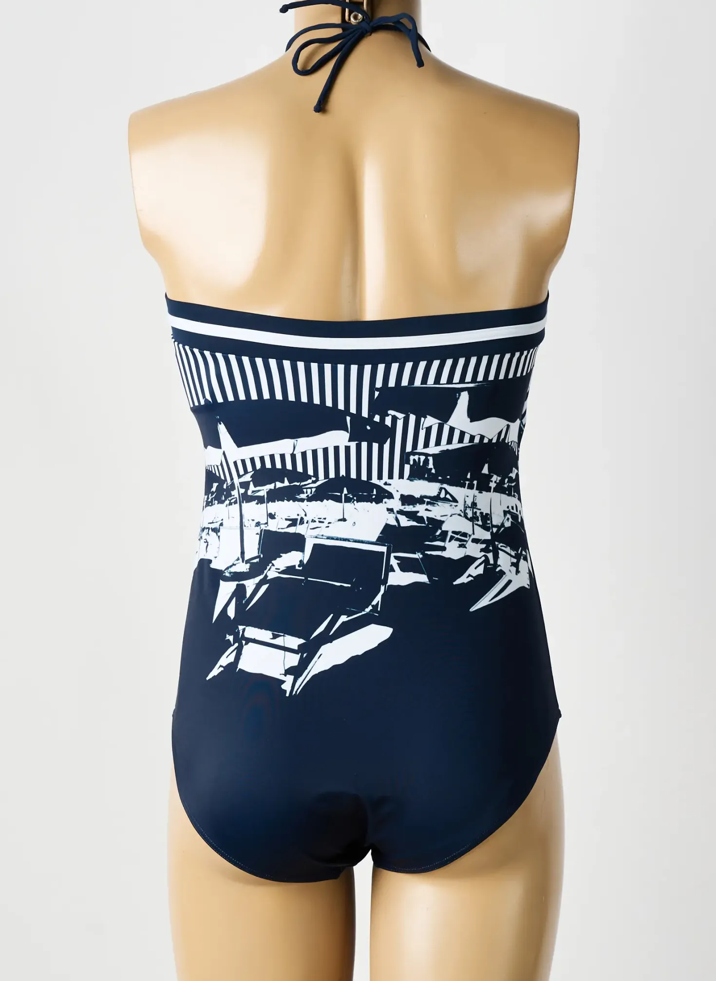 Maillot De Bain 1 Pièce Sunflair Bleu Haut Soutien-gorge Moulé