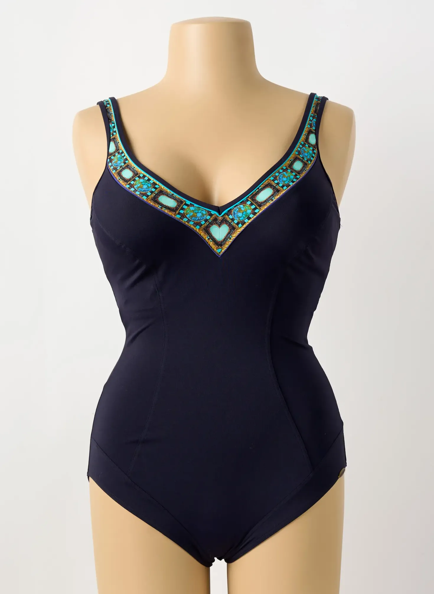 Maillot De Bain 1 Pièce Sunflair Bleu Haut Soutien-gorge Emboitant