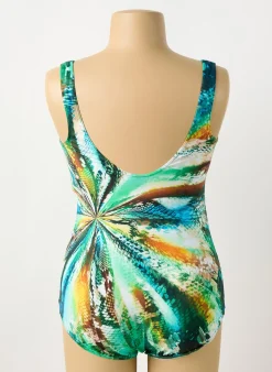 Maillot De Bain 1 Pièce Sunflair Vert Haut Soutien-gorge Moulé