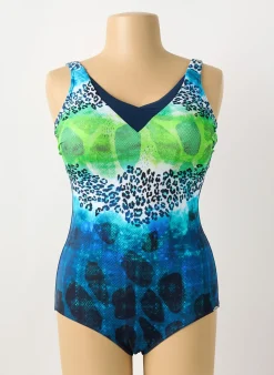 Maillot De Bain 1 Pièce Sunflair Bleu Haut Soutien-gorge Moulé