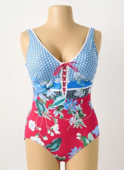 Maillot De Bain 1 Pièce Sunflair Bleu Haut Soutien-gorge Moulé