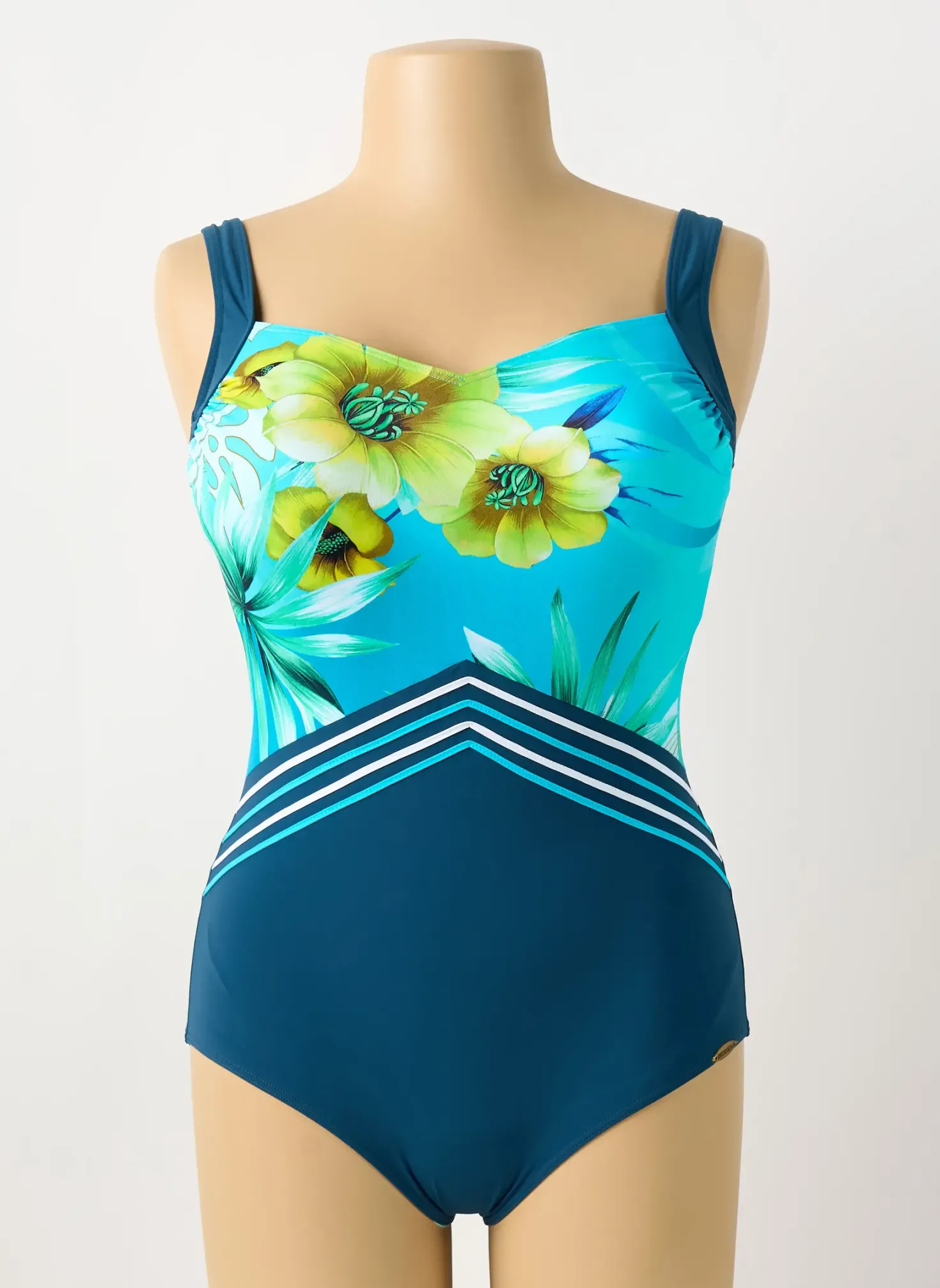 Maillot De Bain 1 Pièce Sunflair Bleu Haut Soutien-gorge Moulé