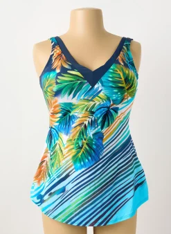 Maillot De Bain 1 Pièce Sunmarin Bleu Haut Soutien-gorge Moulé