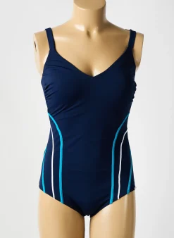 Maillot De Bain 1 Pièce Sunmarin Bleu Haut Soutien-gorge Moulé