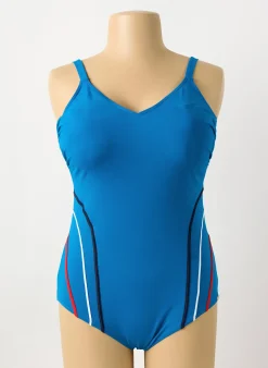 Maillot De Bain 1 Pièce Sunmarin Bleu Haut Soutien-gorge Moulé