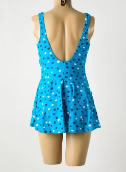 Maillot De Bain 1 Pièce Sunmarin Bleu Haut Soutien-gorge Moulé