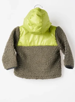 Manteau Court Boboli Vert A Capuche