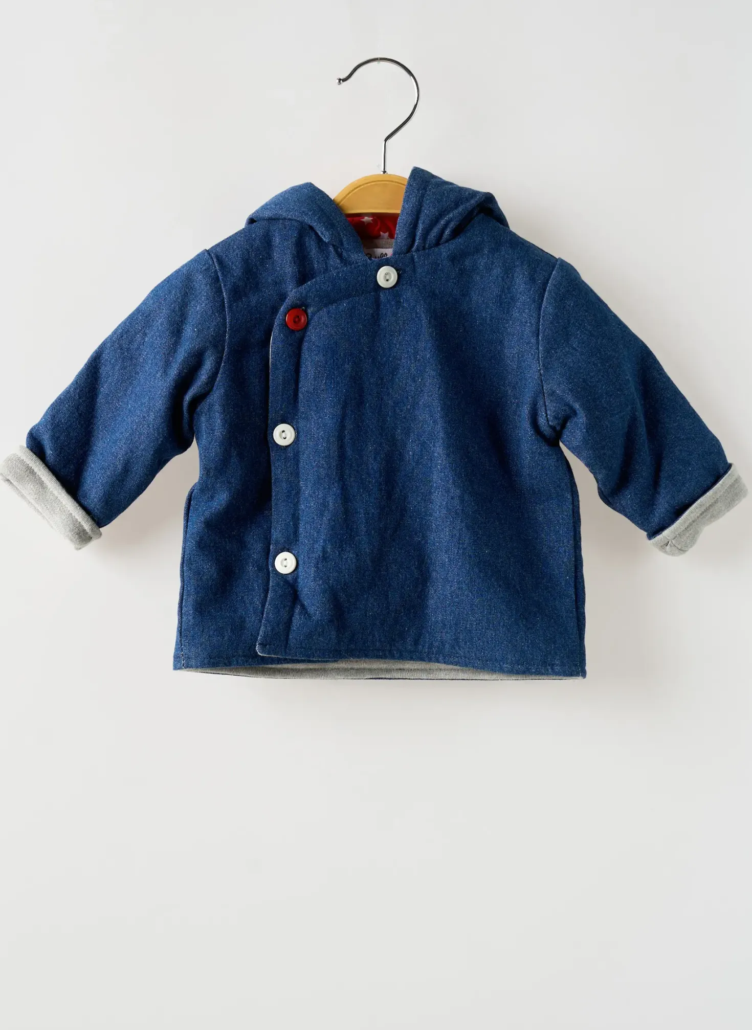 Manteau Court Bulle De Bb Bleu A Capuche