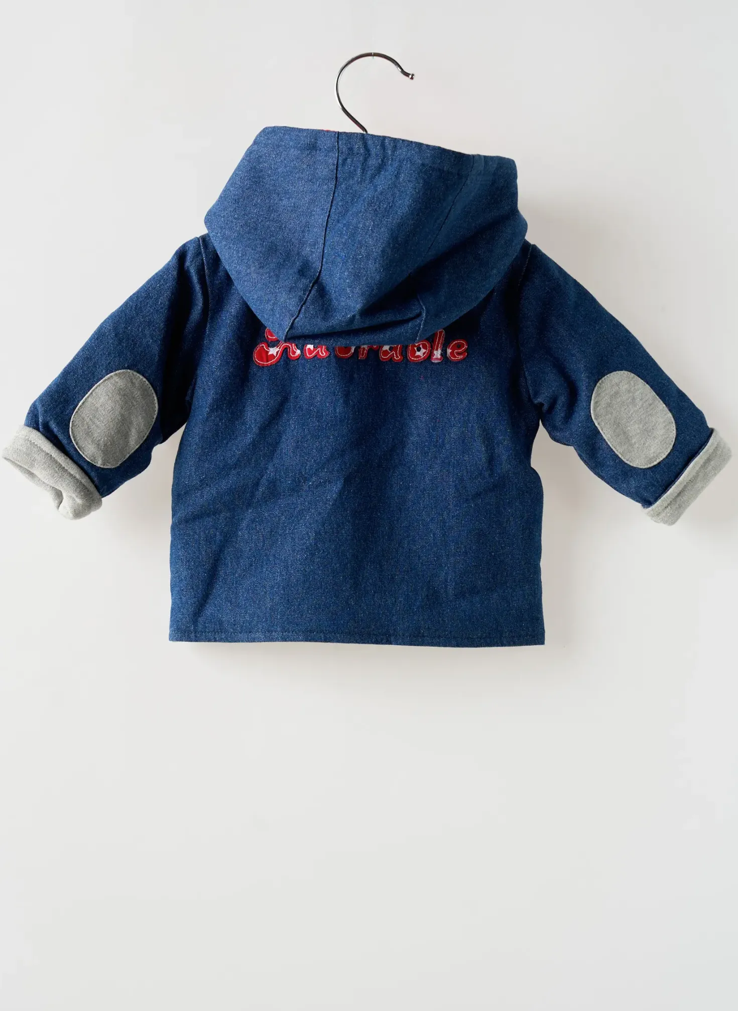 Manteau Court Bulle De Bb Bleu A Capuche