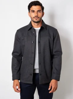 Manteau Court Cambridge Gris Sans Capuche