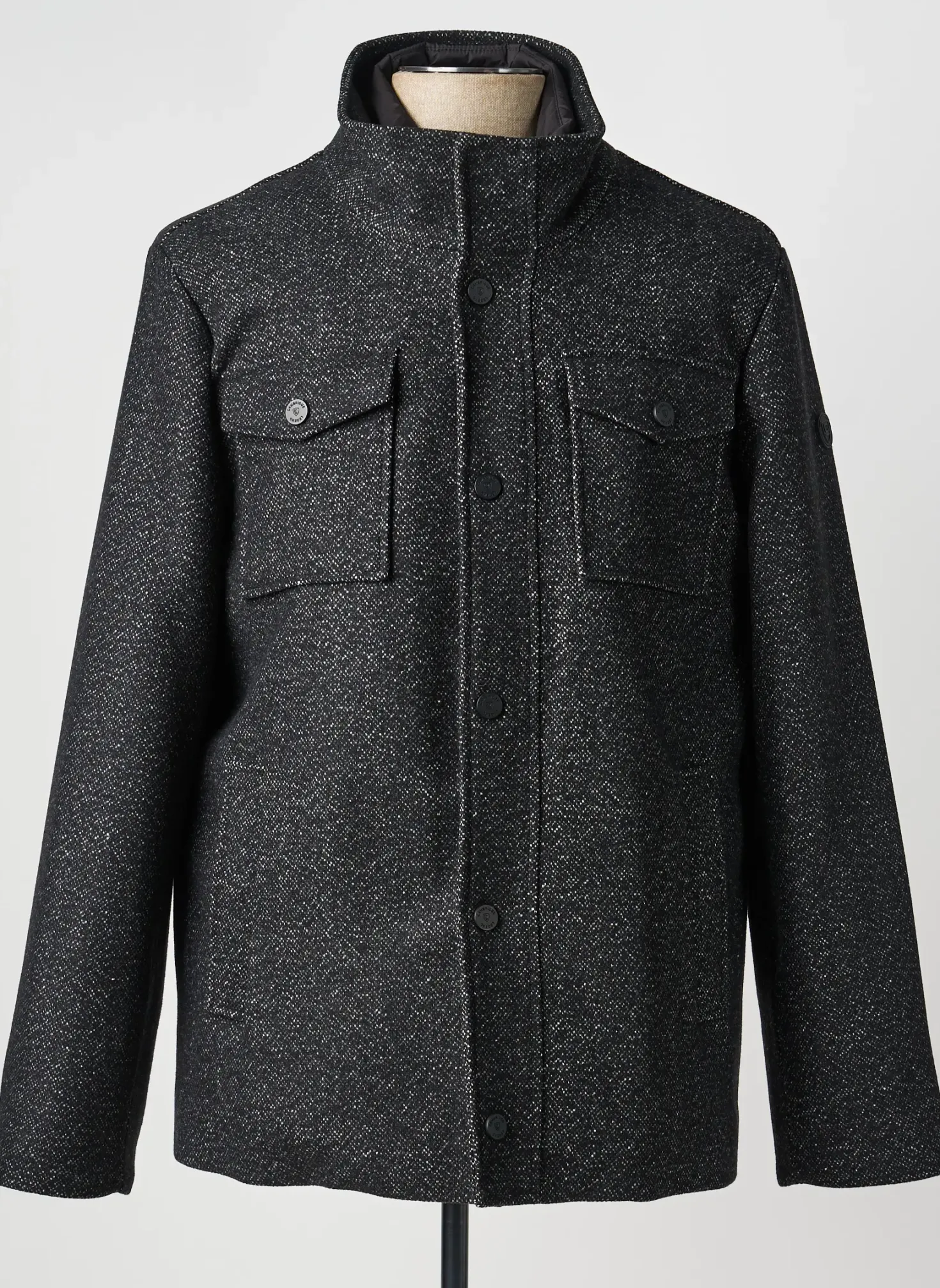 Manteau Court Cambridge Gris Sans Capuche