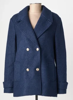 Manteau Court C'est Beau La Vie Bleu Sans Capuche