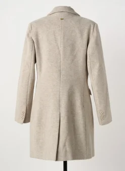 Manteau Court Fracomina Beige Sans Capuche
