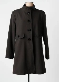 Manteau Court Hippocampe Marron Sans Capuche