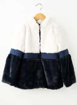 Manteau Court Ikks Bleu Sans Capuche