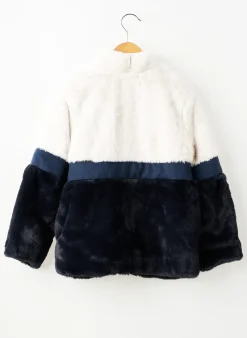 Manteau Court Ikks Bleu Sans Capuche