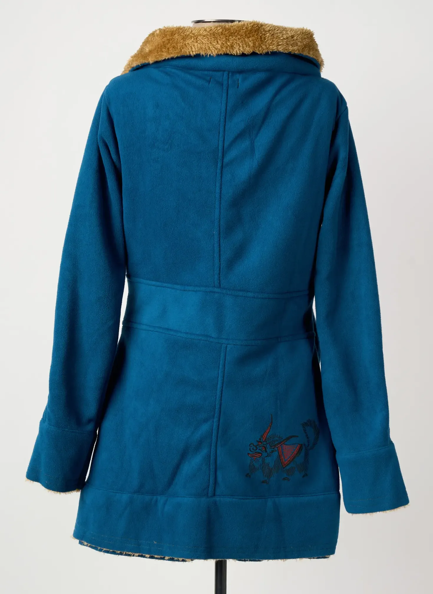 Manteau Court Kali Yog Bleu Sans Capuche
