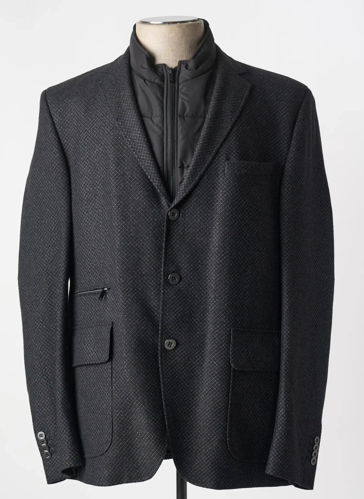 Manteau Court Karl Lagerfeld Noir Sans Capuche