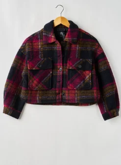 Manteau Court Le Temps Des Cerises Violet Sans Capuche