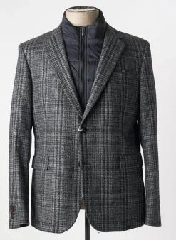 Manteau Court Manuel Ritz Noir Sans Capuche