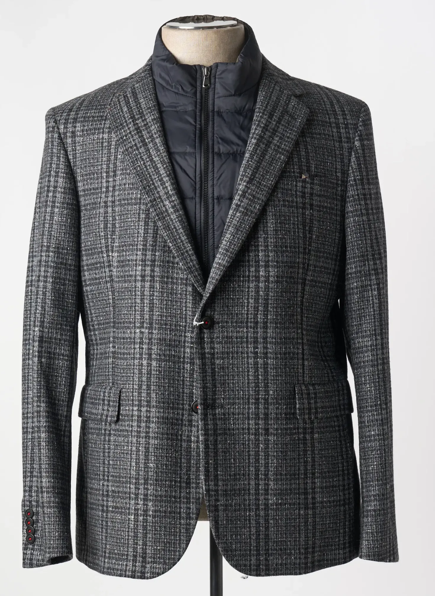 Manteau Court Manuel Ritz Noir Sans Capuche
