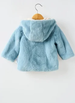 Manteau Court Mayoral Bleu A Capuche