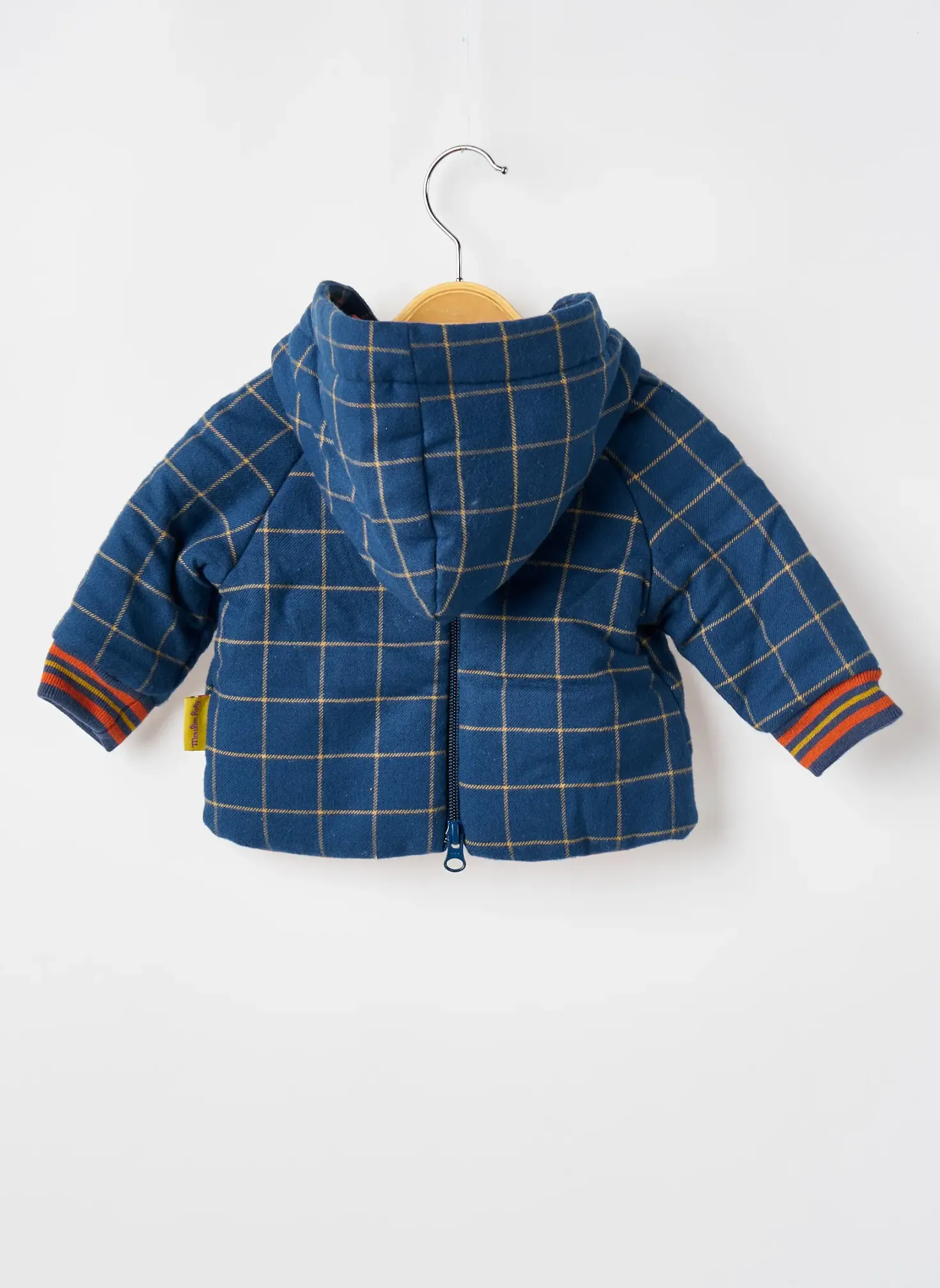 Manteau Court Moulin Roty Bleu A Capuche