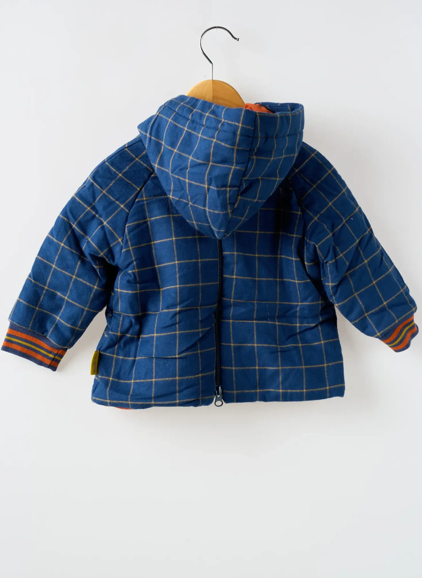 Manteau Court Moulin Roty Bleu A Capuche