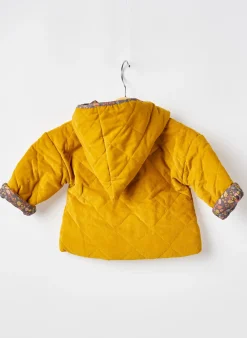 Manteau Court Moulin Roty Jaune A Capuche