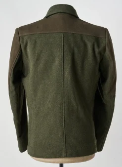 Manteau Court Pierre Talamon Vert Sans Capuche