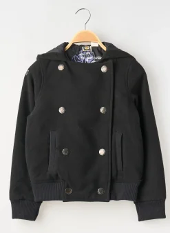 Manteau Court Roxy Noir A Capuche