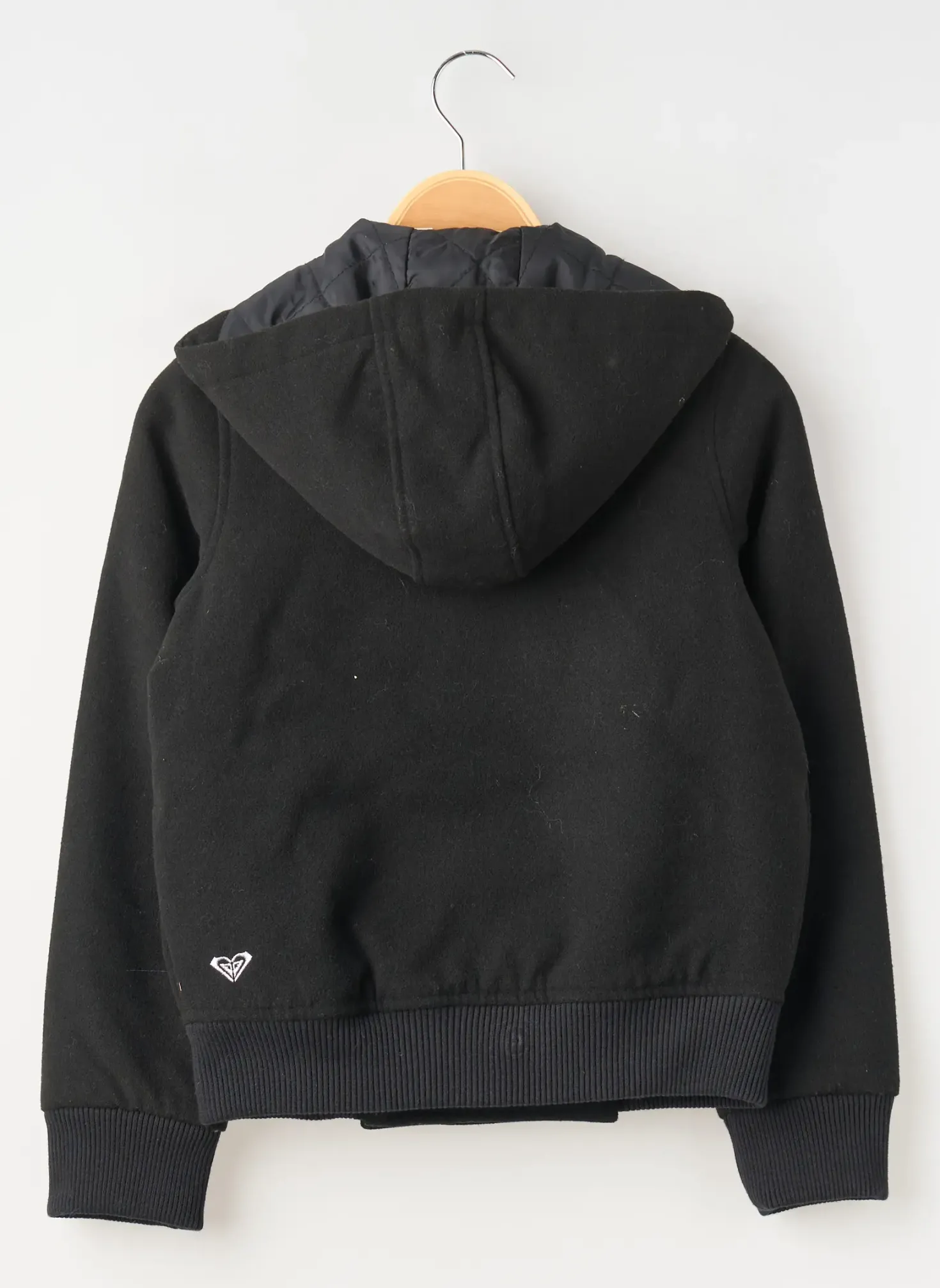 Manteau Court Roxy Noir A Capuche