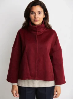 Manteau Court Surkana Rouge Sans Capuche