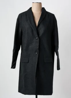 Manteau Long Areline Gris Sans Capuche