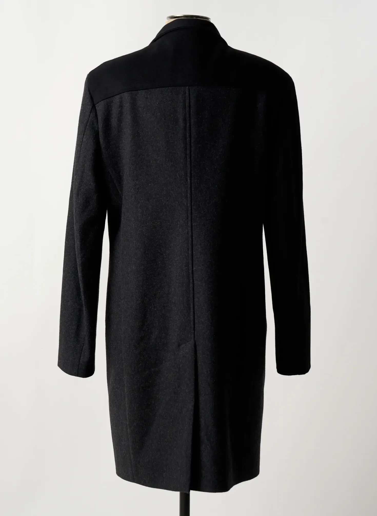 Manteau Long Bikkembergs Gris Sans Capuche