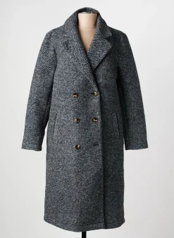 Manteau Long C'est Beau La Vie Gris Sans Capuche