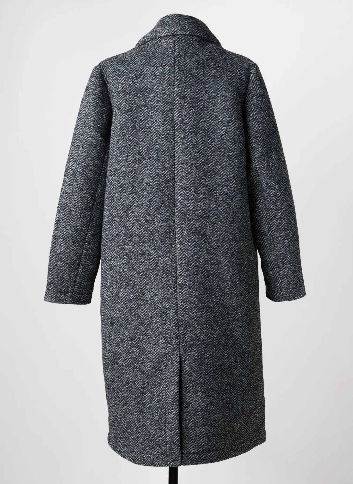 Manteau Long C'est Beau La Vie Gris Sans Capuche
