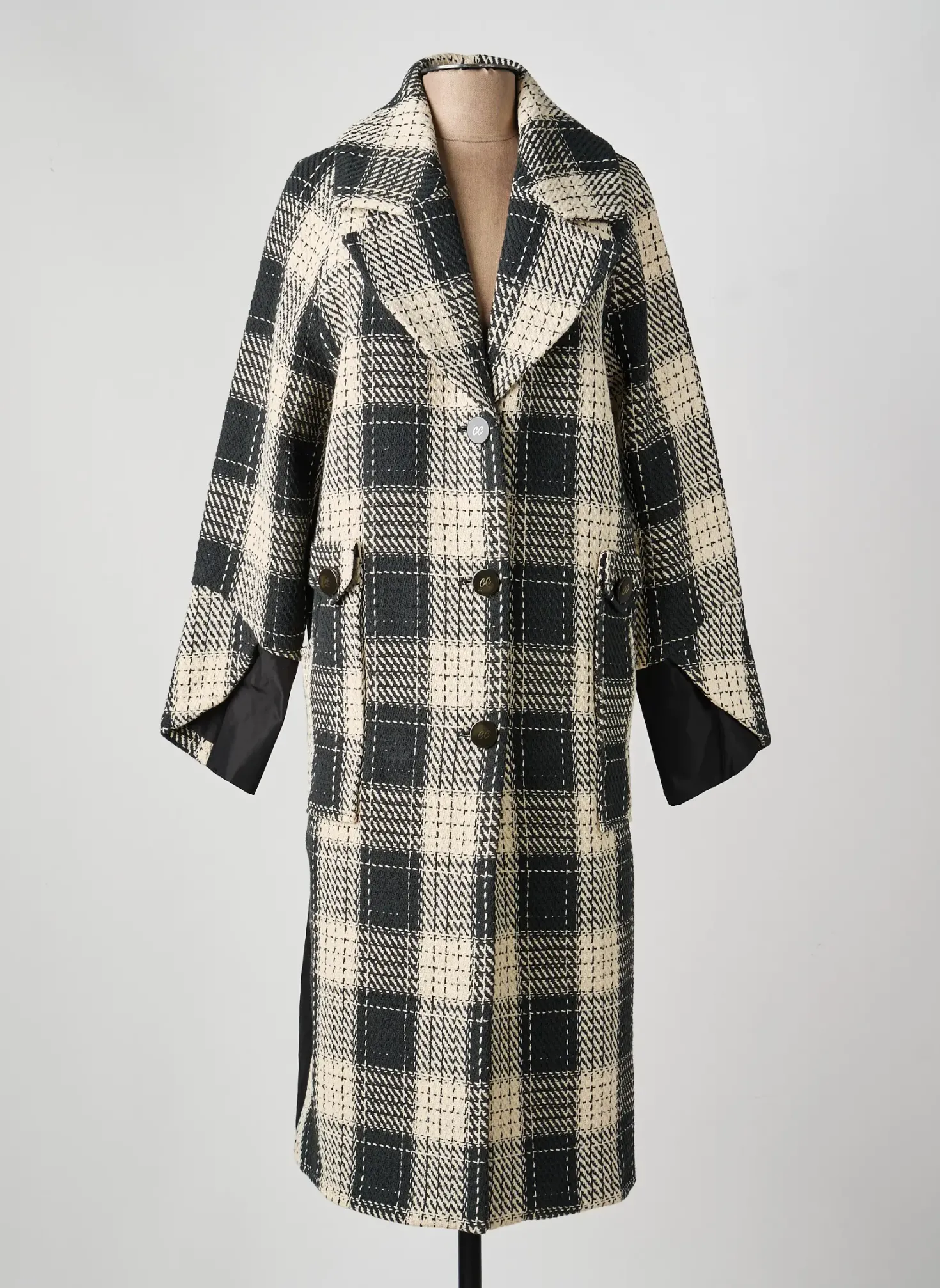 Manteau Long Coster Copenhagen Noir Sans Capuche