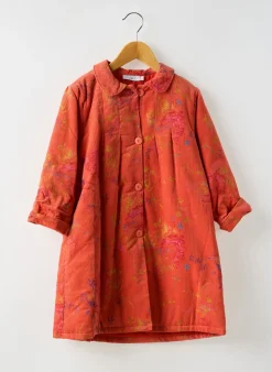 Manteau Long Coudemail Orange Sans Capuche